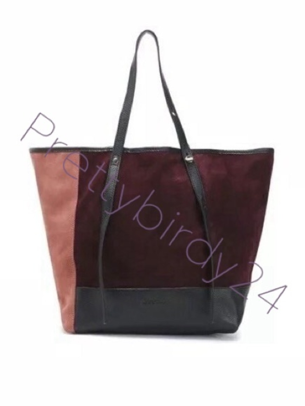 See by Chloe Andy Colorblock Suede Boho Tote Bag